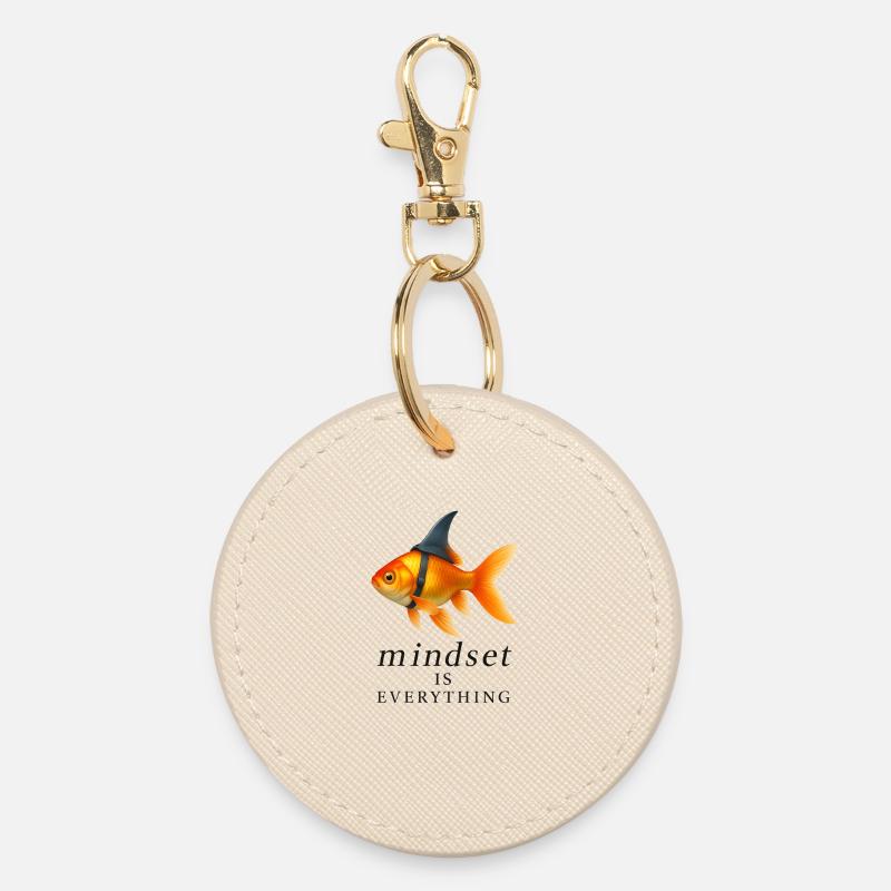 Goldfish Mindset Conception de harnais, Motivation - Porte-clés rond - huître