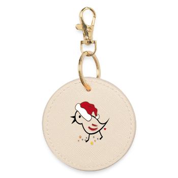 Noël - Porte-clés rond - huître - Devant
