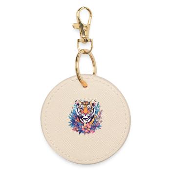 Tiger Blossom Magic - Round Keyring - oyster - Front