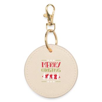 Joyeux Noël - Porte-clés rond - huître - Devant