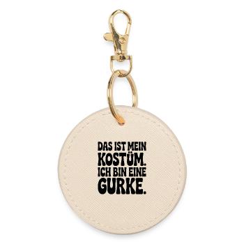 Gurke Das Ist Mein Gurken Kostüm Fasching Karneval - Runder Schlüsselanhänger - Auster - Vorne