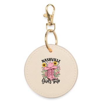Girls Trip Nashville - Round Keyring - oyster - Front