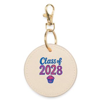 Class of 2028 Cupcake Gradient - Round Keyring - oyster - Front
