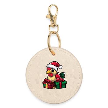 Cadeaux de Noël du Coq - Porte-clés rond - huître - Devant