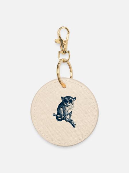 Tarsier - Koboldmaki - Runder Schlüsselanhänger - Auster