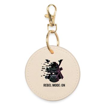 Samurai-Rebell - Runder Schlüsselanhänger - Auster - Vorne