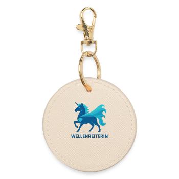 Fier Surfeur de Vagues, Puissance de Licorne, Mer - Porte-clés rond - huître - Devant