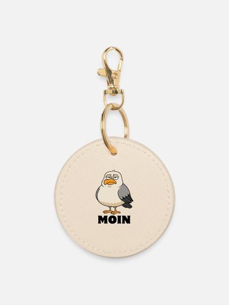Möwe - Moin - Nordsee - Geschenk - Runder Schlüsselanhänger - Auster