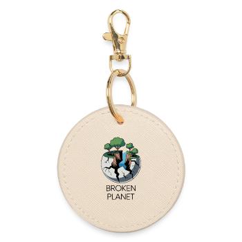 Cracked Planet Eco Scene - Round Keyring - oyster - Front