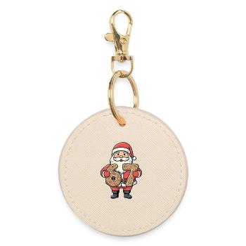 Santa 67 Meme-Keks-Ziffern - Runder Schlüsselanhänger - Auster - Vorne