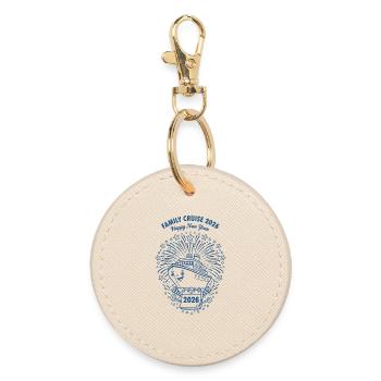 Family Cruise 2026 Happy New Year Celebration - Round Keyring - oyster - Front
