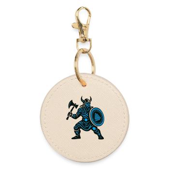 Guerrier Runique Viking à la hache - Porte-clés rond - huître - Devant