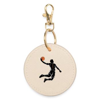 Japanese Basketball Motivation - Round Keyring - oyster - Front