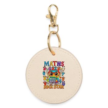 Jour de chiffre Maths Multiplication Rock Star - Porte-clés rond - huître - Devant