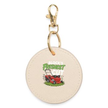 Blocks Freshest Cut - Round Keyring - oyster - Front