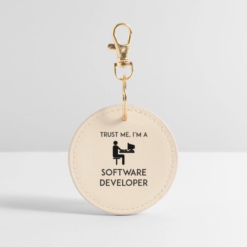Trust Me I'm a Software Developer Round Keyring