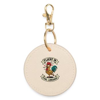Maîtrise du langage des volailles. Humour de coq. Drôle. - Porte-clés rond - huître - Devant