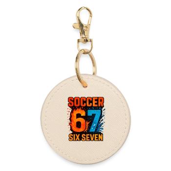 Soccer 67 | Six Seven - Runder Schlüsselanhänger - Auster - Vorne
