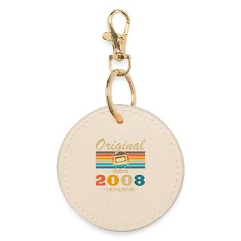 2008 Vintage Retro Geburtstagsgeschenk - Runder Schlüsselanhänger - Auster - Vorne