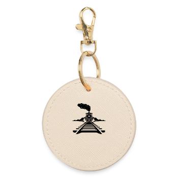 Railway Sketch - Round Keyring - oyster - Front