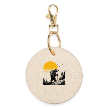Wander Bear - Round Keyring - oyster - Front