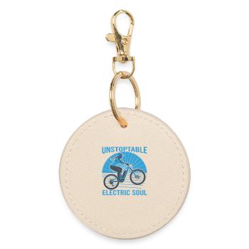 Unstoppable Electric Soul – E-Bike Design - Runder Schlüsselanhänger - Auster - Vorne