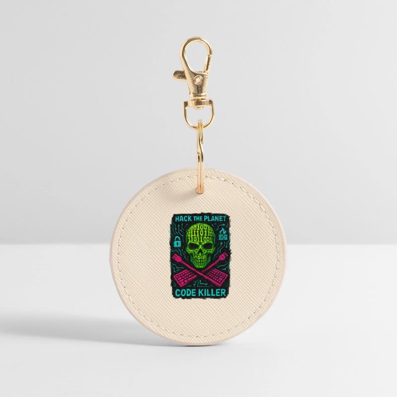 Hack the Planet Code Killer - Cyber Security Round Keyring
