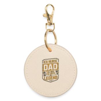 ICU Nurse Dad The Idol The Myth Acute Care Nurse - Round Keyring - oyster - Front