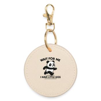 Panda Spruch Humor Meme Lustig Witzig Geschenkidee - Runder Schlüsselanhänger - Auster - Vorne