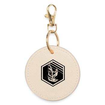 Motif drôle de planche à voile - Porte-clés rond - huître - Devant