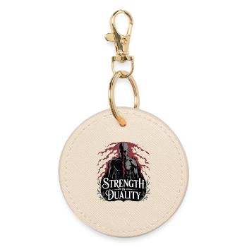 Strength in Quality - Round Keyring - oyster - Front