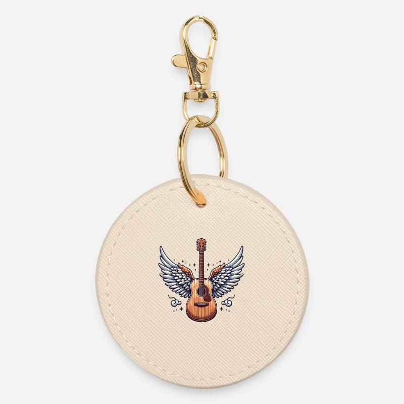 Piano à queue de guitare – icône du rock céleste - Porte-clés rond - huître