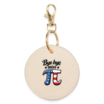 Au revoir Miss American Pi | Graphique du drapeau | Jour Pi - Porte-clés rond - huître - Devant