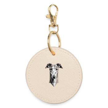 Lévrier amoureux des chiens de chasse amoureux des lévriers - Porte-clés rond - huître - Devant