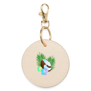 Hibiscus des tropiques de l’île Coconut - Porte-clés rond - huître - Devant