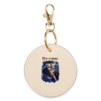 Brahms Piano Storm - Round Keyring - oyster - Front