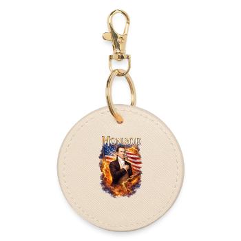 Monroe Patriotic Storm - Round Keyring - oyster - Front