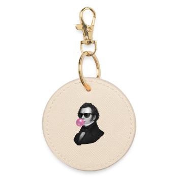 Vintage Bubble Pop - Round Keyring - oyster - Front
