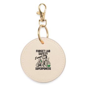 Chemistry Humor Shirt for Science Nerds - Round Keyring - oyster - Front