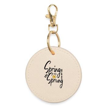 Spring Has Sprung Pagan Spring Equinox Wiccan - Round Keyring - oyster - Front