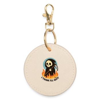 La Faucheuse en flammes Quitter le texte - Porte-clés rond - huître - Devant