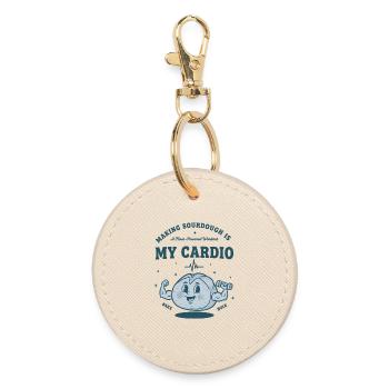 Sourdough Bread Baking Making Sourdough - Round Keyring - oyster - Front