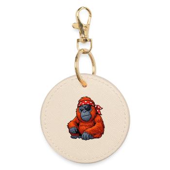 orang-utan-pirat - Runder Schlüsselanhänger - Auster - Vorne