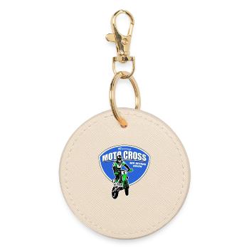 Moto Cross - Supercross - Moto Cross - Offroad - Round Keyring - oyster - Front