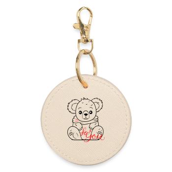 Teddy for you - Round Keyring - oyster - Front