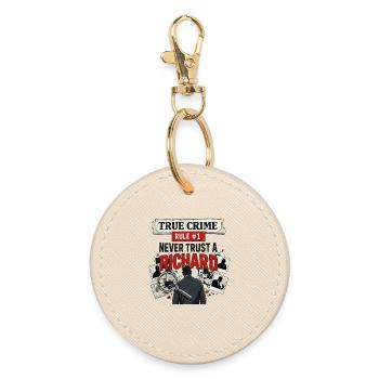True Crime Richard - Round Keyring - oyster - Front