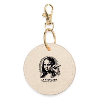 Gioconda - Round Keyring - oyster - Front
