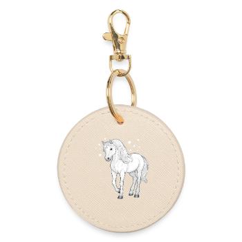 Cheval avec des étoiles - Porte-clés rond - huître - Devant