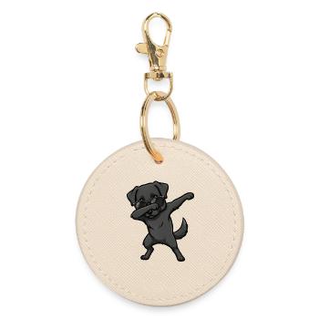 Dabping du Labrador Retriever - Porte-clés rond - huître - Devant