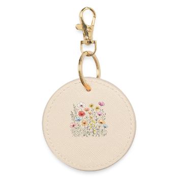 Wildflowers Flowers Flowers Natural Botanical Garden - Round Keyring - oyster - Front
